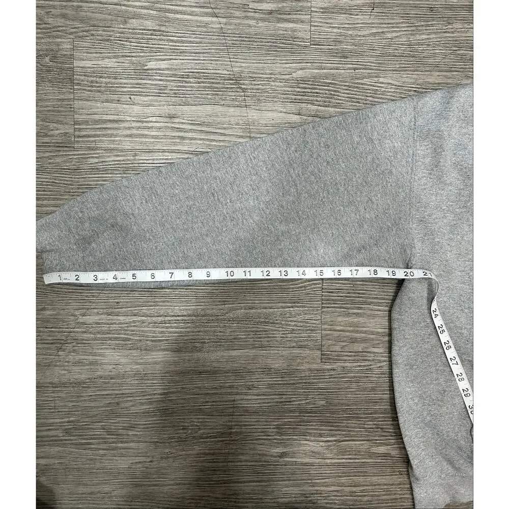 Gildan Heavy Blend Anime Hoodie Mens Large Gray Embroidered Graphic Sweatshirt